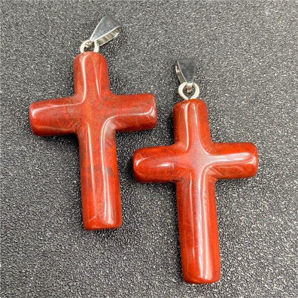 Natural Stone Powder Crystal Agate Semi-precious Stone Cross