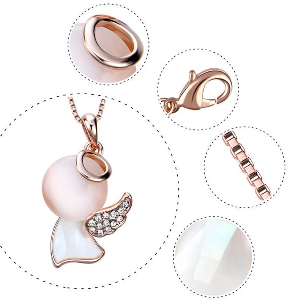 Opal Jewelry Set Cute Little Angel Two-piece Alloy