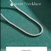 S925 Sterling Silver Diamond Inlaid Super Light Luxury Online Influencer Necklace