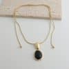 New Chinese Style Accessories Irregular Stitching Black Onyx Necklace Women