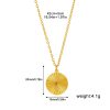 18K Real Gold Pleated Small Round Brand Light Luxury Necklace