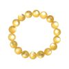 Yellow Golden Dragon Mica Round Beads Bracelet