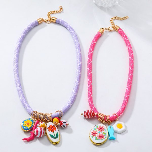 cfa283b2-631e-4741-af93-0b9985186c47.jpg Small Flower Multi-layer Pendant Necklace For Women Poached Egg Small Fish Flower