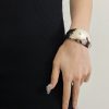 Niche Wide Metal Curved Glossy Bracelet Light Luxury High Sense