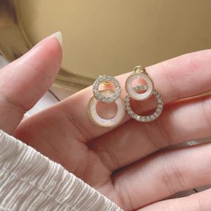 925 Silver Needle Circle Simple And Stylish Earrings