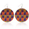 Bohemian Set Fashion Color Printing Earrings Exaggerated European And American Trend Simple Style Earrings