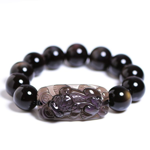 Crystal Natural Icy Obsidian Pi Xiu Bracelet