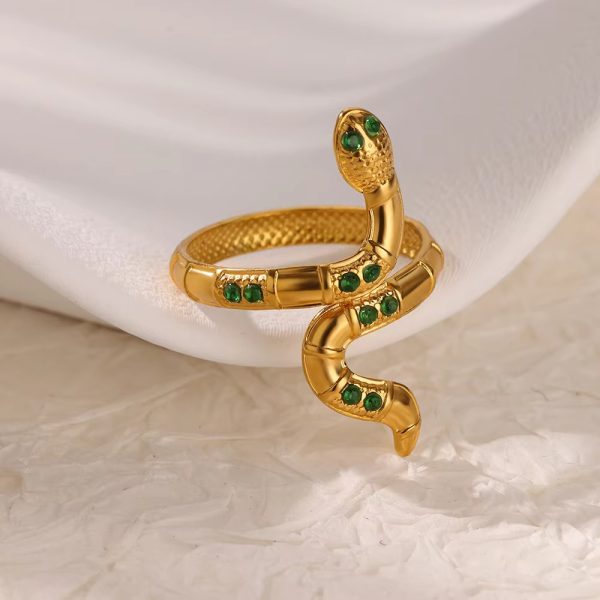 Green Zircon Flower Ring For Women