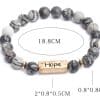 Natural Stone Engraved Hope Bracelet