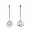 Simple And Fashionable Square Earrings With Zircon Micro-set