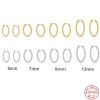 Twist S925 Sterling Silver Hipster Twisted String Round Ring Earrings