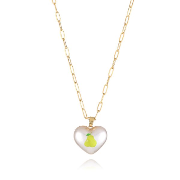 Temperament Girlish Heart Necklace FHearts Fruit Pendant