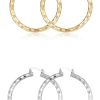 European And American Minimal Art Design Circle Shape Electroplating 18K Gold