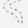 Colorful Natural Stone Necklace Titanium Steel Bracelet