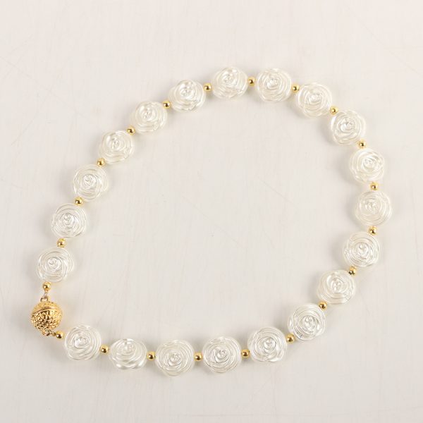 Gold And Silver Pearl Chain Magnetic Snap Bracelet Magnetic Snap