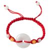Emerald Round Jade Pendant Bracelet