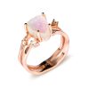 S925 Silver Irregular Triangle Moonstone Ring Personality Fashion Minority Design Female Ring