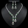 Jewelry Temperament Set Chain Ladies Earrings Necklace Two Piece