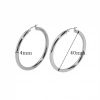 Stainless Steel Exaggerated Circle Hollow High-grade Earrings