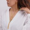 Gold Knotted Tassel Snake Chain Long Necklace