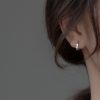 Glossy Geometric Polygon Section Ear Clip Everyday Style Simple Circle Earring