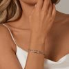Personality Trend Doppel Herz-phase Buckle Bracelet For Men And Women