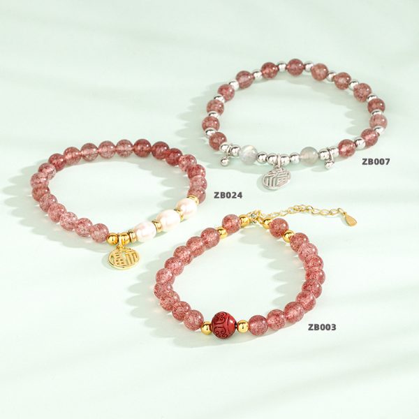 S925 Sterling Silver Color Stonelet Natural Citrine Bracelet Bracelet