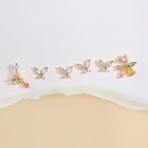 Korean Style Geometric Stud Ear Stud Set