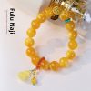 Yellow Chicken Grease Beeswax Gourd Fu Lu Bracelet