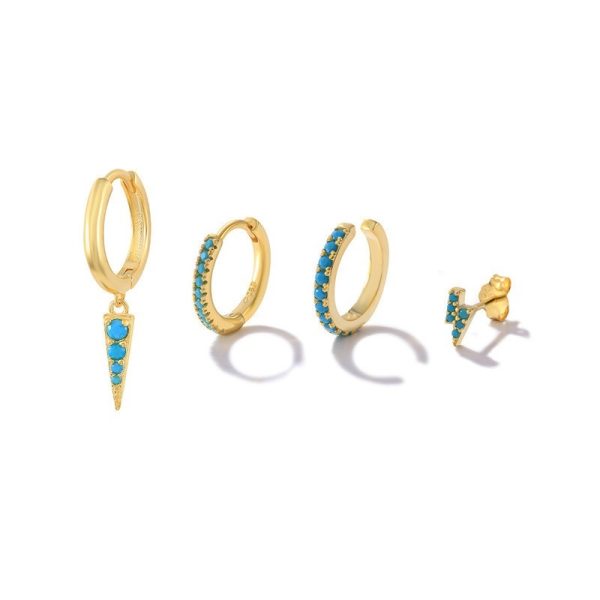 Stacked Earrings Set With Combo Set Ear Clips