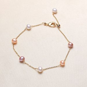 Starry Sky Colorful Small Pearl Bracelet For Girls Simple Style