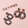 Earrings Set Personality Temperament Acrylic Fashion Exaggerated Jewelry Irregular Color Pendant Earrings