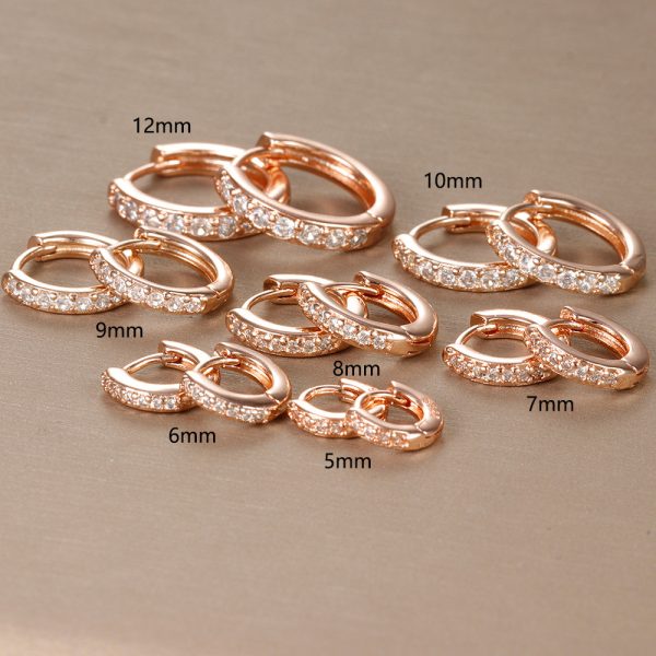 European And American Diamond Circle Ear Studs Personality Fashion