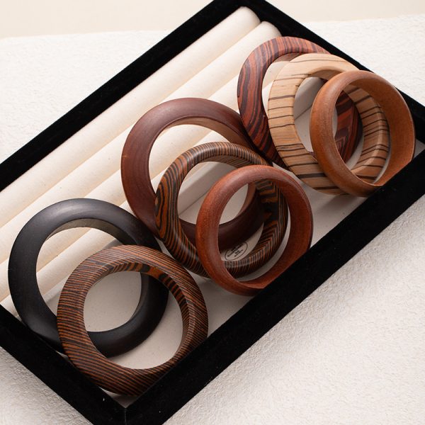 New Chinese Retro Ethnic Style Wooden Art Bracelet