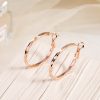 925 Sterling Silver Lace Laser Pattern Circle Earrings