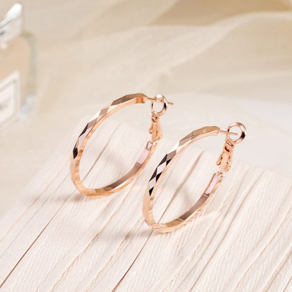 925 Sterling Silver Lace Laser Pattern Circle Earrings