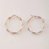 European And American Cross-border New Twining Pearl Big Circle Earrings