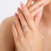 S925 Silver Advanced Special-interest Design Circle Simple Bracelet Ring For Women