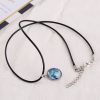 Time Stone Christmas Moon Night Sky Luminous Alloy Pendant Necklace
