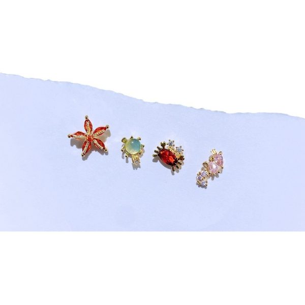 d28f45a5-0be0-4f3d-83a5-ddd757a58645.jpg Zircon Earrings 4-piece Set Exquisite And Cute