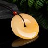 Jinsi Jade Peace Buckle Safe Gobi Jade Topaz Men's And Women's Necklace