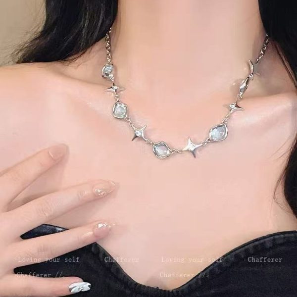 Asterism Bubble Irregular Metal Cold Style Hip Hop Men And Women Clavicle Chain