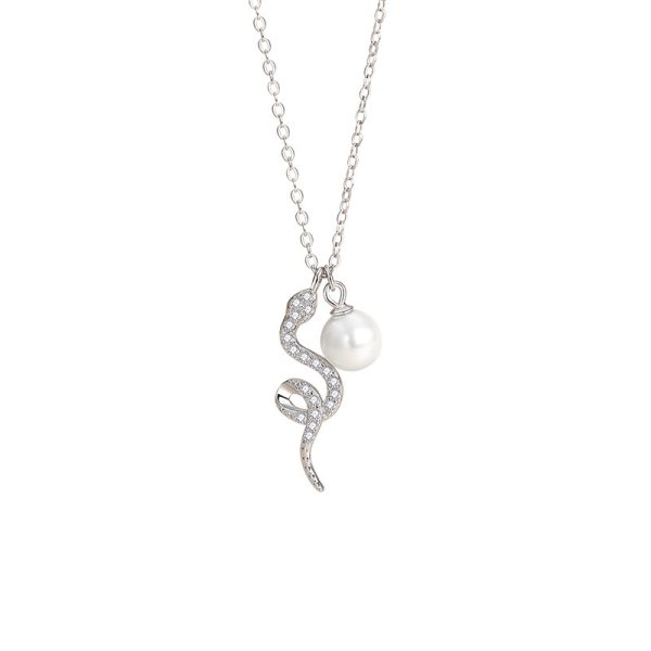 White Gold Color Rose Gold Necklace