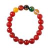 Agate Five Gods Of Wealth Bracelet Crystal Agate Bead Bracelet