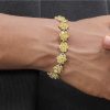 Blue Full Diamond Lotus Bracelet For Men's Hip Hop Dopamine Colored Tennis Chain