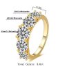 S925 Silver Simple Personality Trendy Micro-inlaid Moissanite Ring