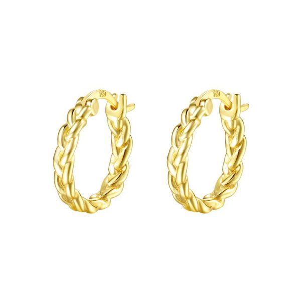 Golden Geometric Cold Wind Small Circle Ring