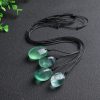 Natural Crystal Stone Green Fluorite Necklace