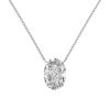 S925 Sterling Silver Necklace Women's Oval