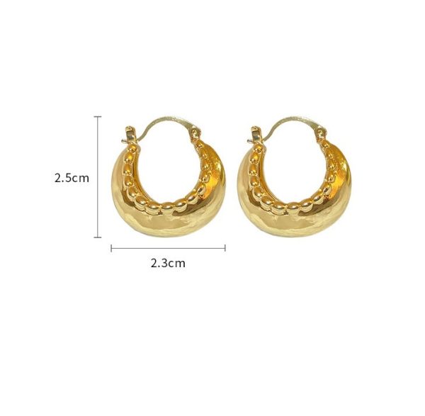 Niche Design Metal Circle Ear Clip Women